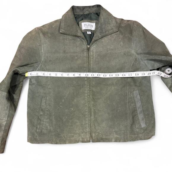 Vintage earthy tone rugged 90s faded green Wilson's Leather Maxima womens small - Picture 4 of 8